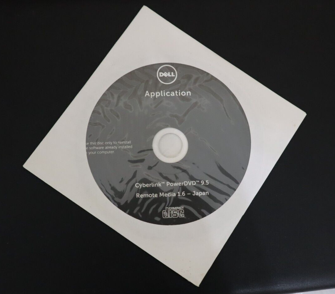 Sealed Dell CD Reinstall CyberLink PowerDVD 9.5 + Remote Media1.6 for Japan