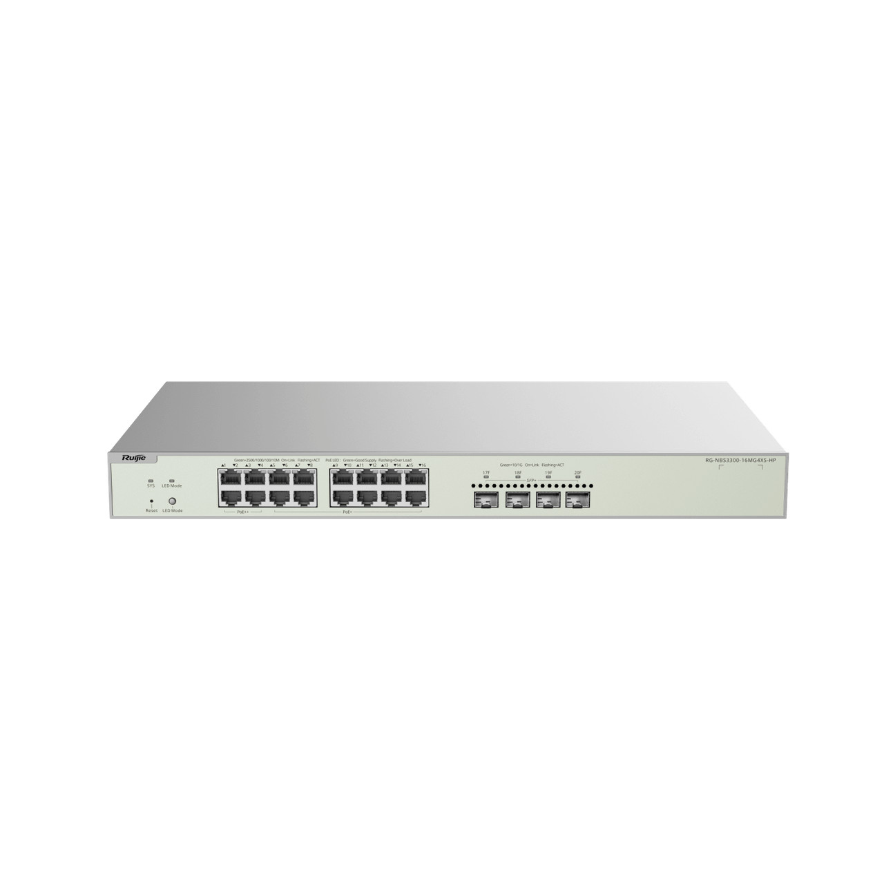 RUIJIE REYEE 16P MULTI GIG L2+ SWITCH - 12 POE+ & 4 POE++(370W)-16X 2.5G + 4X...