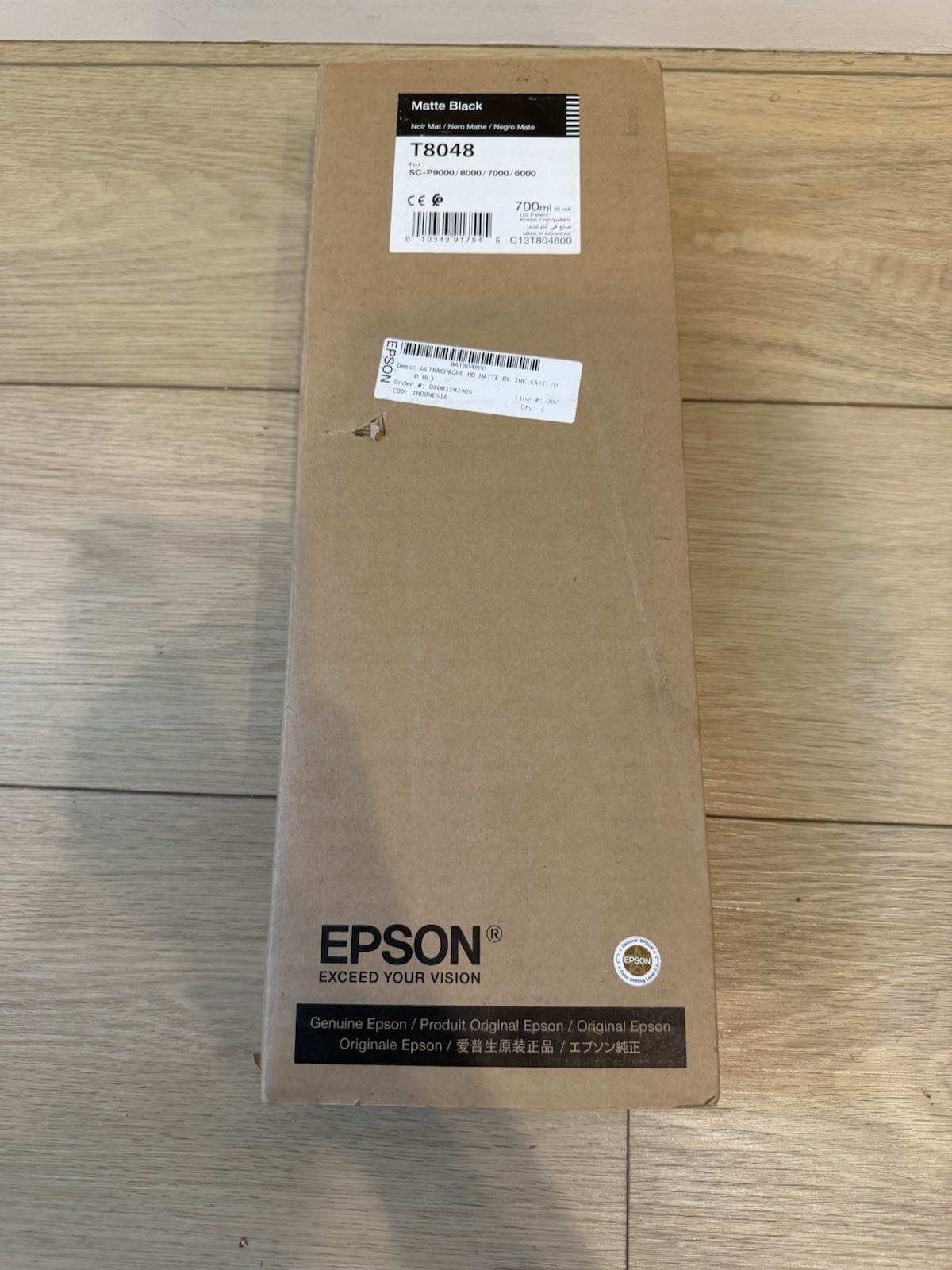 02-2023 New Genuine EPSON T8048 Matte Black 700ml Ink SC-P9000/8000/7000/6000