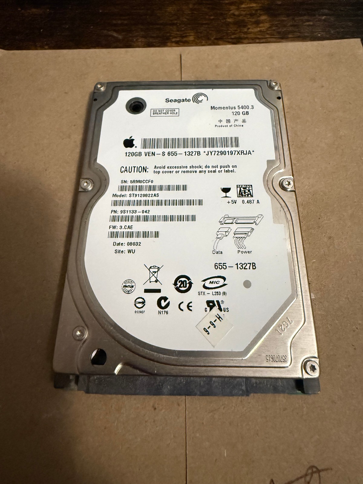 HP 120GB 418266-002 Seagate ST9120822AS 9S1133-042  2.5in Hard Disk Drive HDD