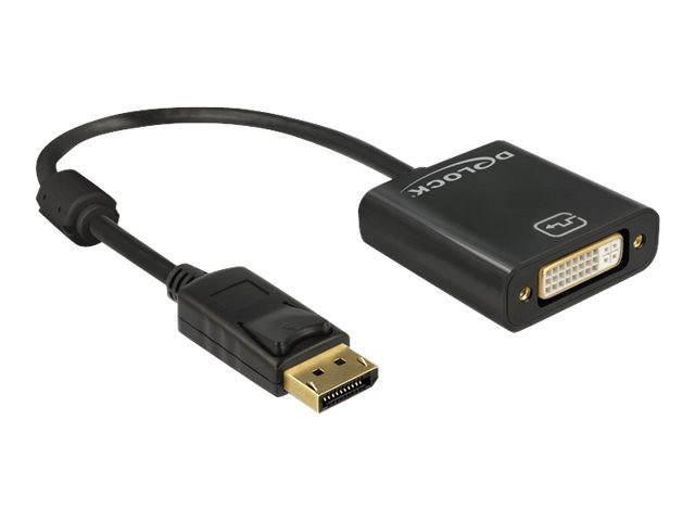 Delock Adapter DisplayPort 1.2 Male > DVI Female 4K Passive Black 62601