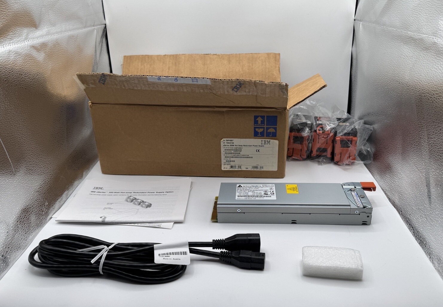 IBM xSeries 350W Swap Power Supply 49P2116 Delta DPS-350MB-3A Hot Swaps Fans(3)
