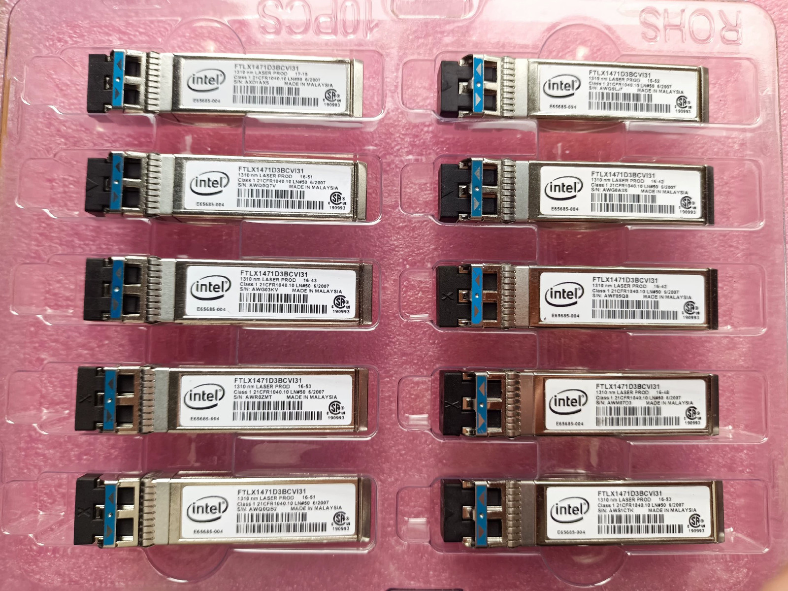 1PC Finisar FTLX1471D3BCVI31 10GBase-LR SFP+ 1310nm 10km SMF Transceiver Module