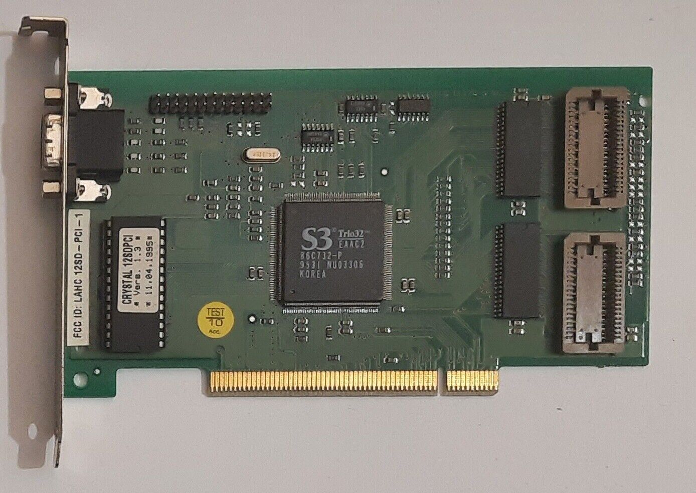 miro Crystal 12SD PCI Graphics Card (S3 Trio32, 86C732-P, 1MB, Retro, 1995)