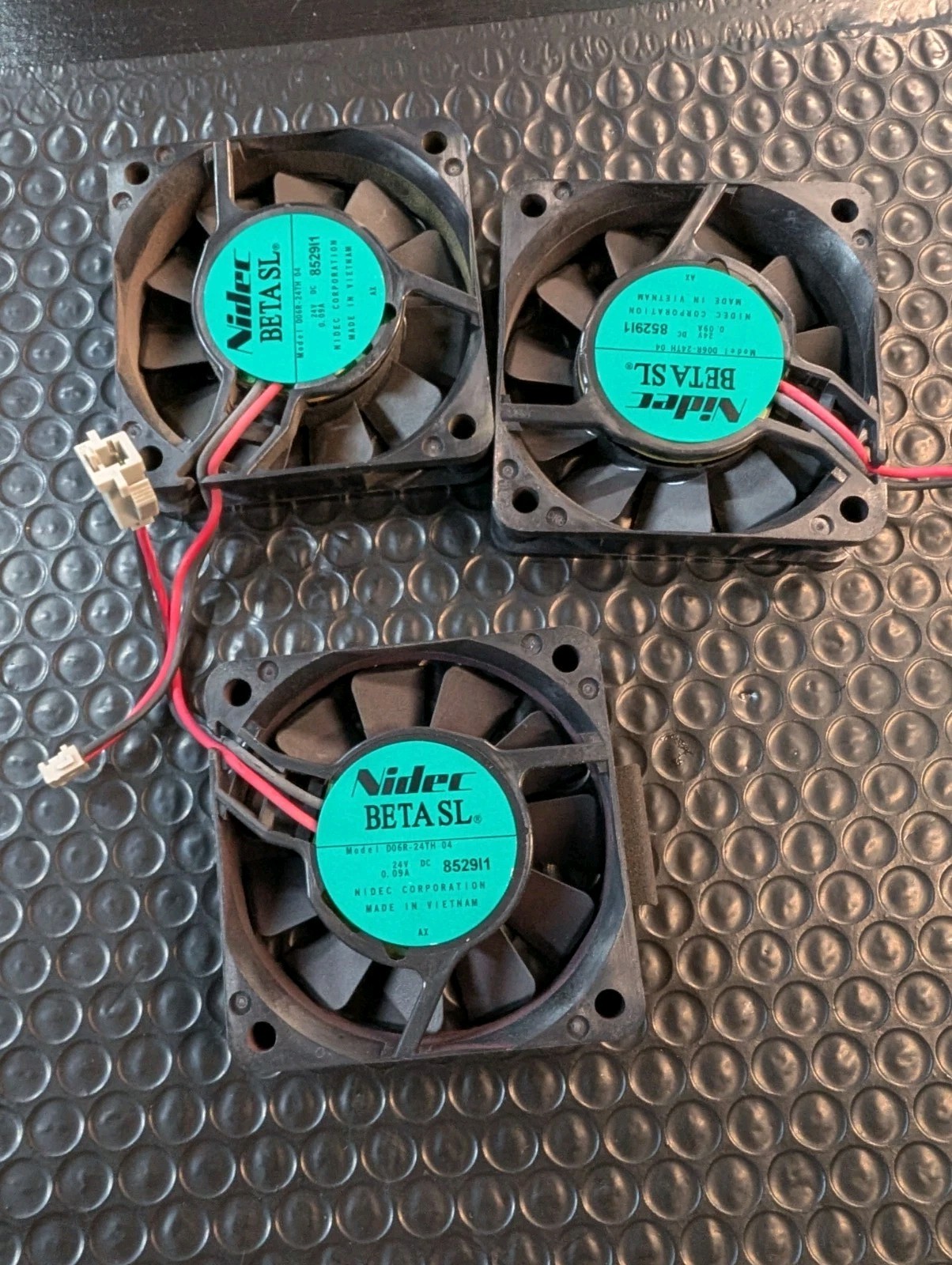 Lot of 3 Nidec Beta SL D06R-24TH 04 24V DC Cooling Fans Kyocera OEM Tested