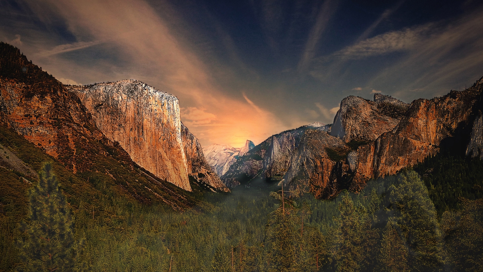 Landscape photography yosemite national park california Custom Gaming Mat Desk