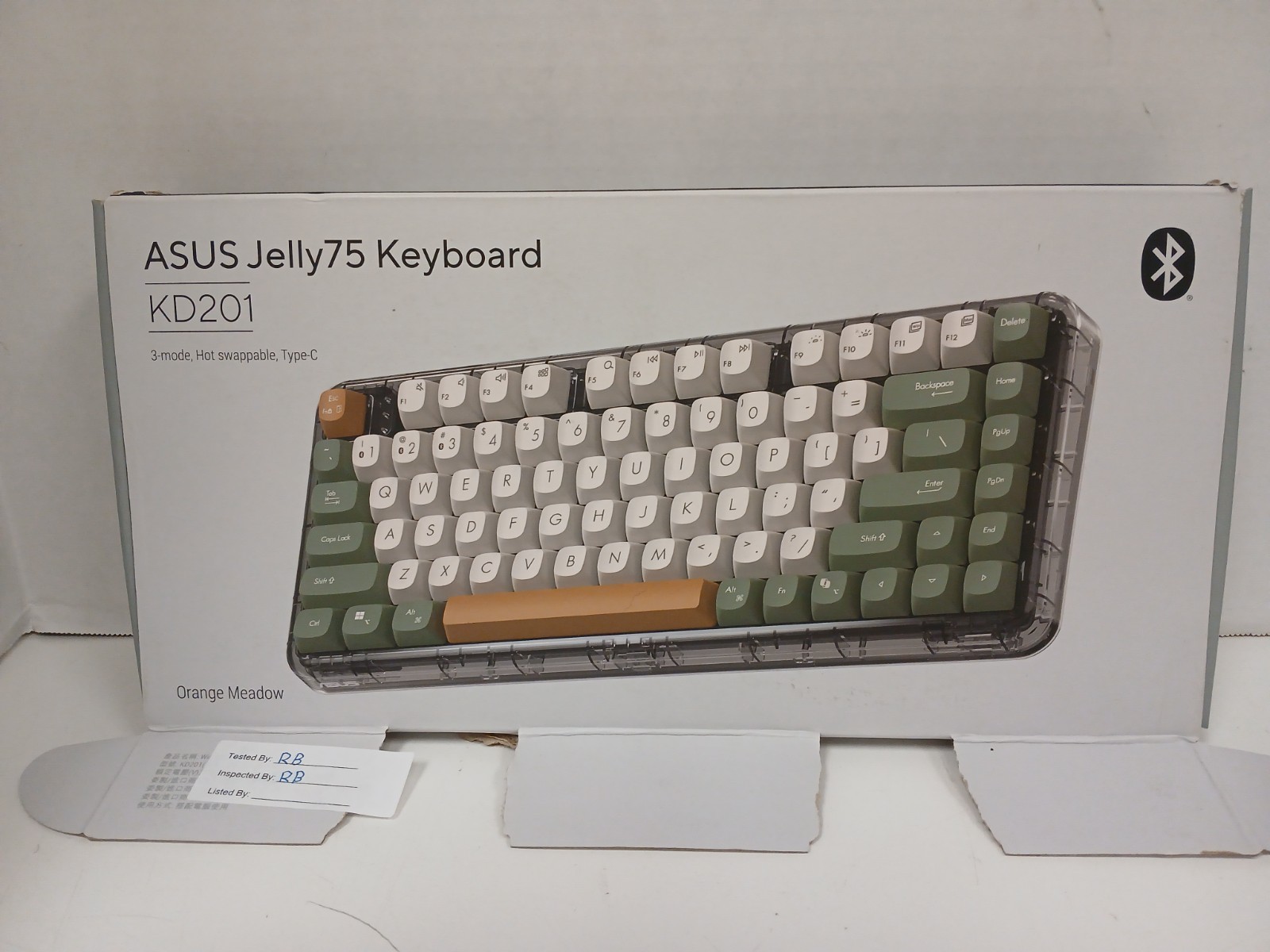 Asus Jelly75 KD201 Tri-Mode Hot Swappable Keyboard, Orange Meadow  *NO DONGLE*