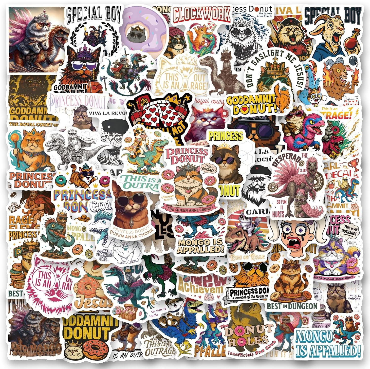 106 PCS Dungeon Crawler Carl Stickers Pack, for Water Bottle, Laptop, Phone, Scr