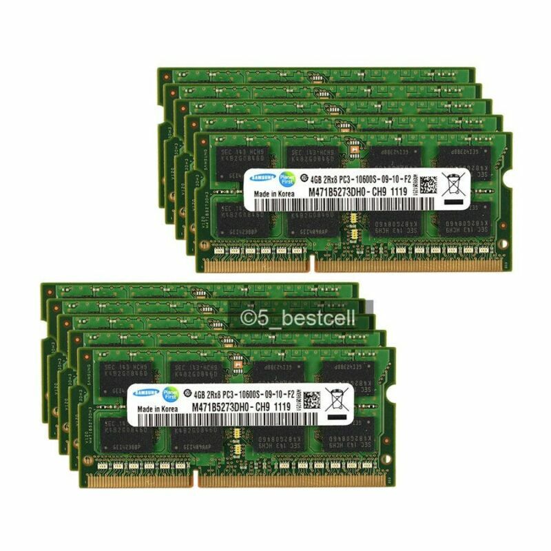 10pcs Samsung 4GB PC3-10600s DDR3 1333 MHz 204pin SO-DIMM Laptop Memory Ram