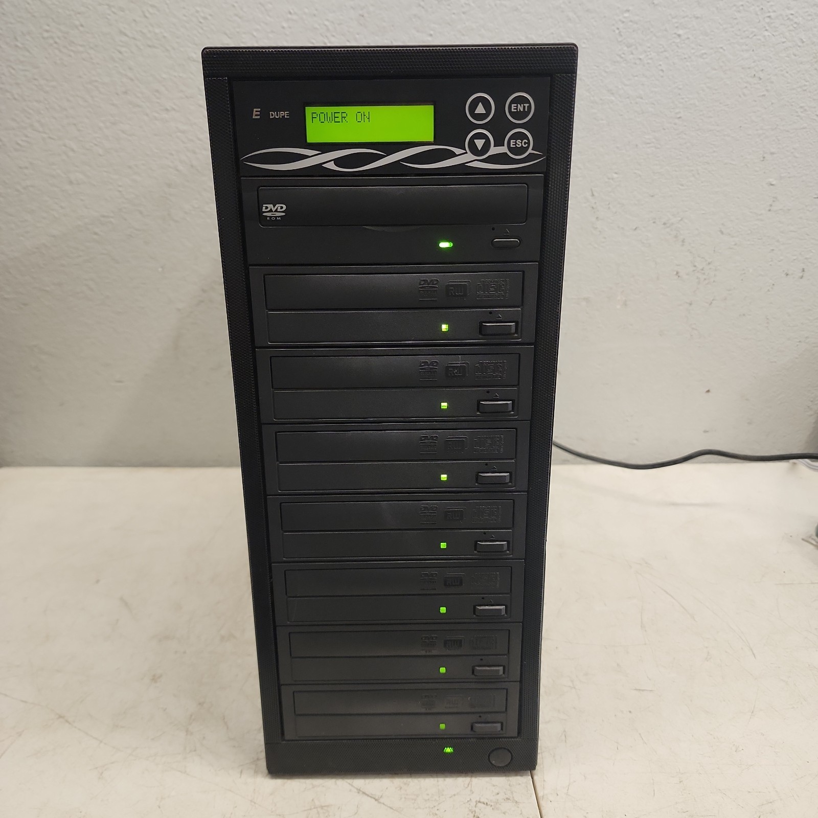 EZ Dupe External Standalone 1:7 CD/DVD Duplicator - Powers On