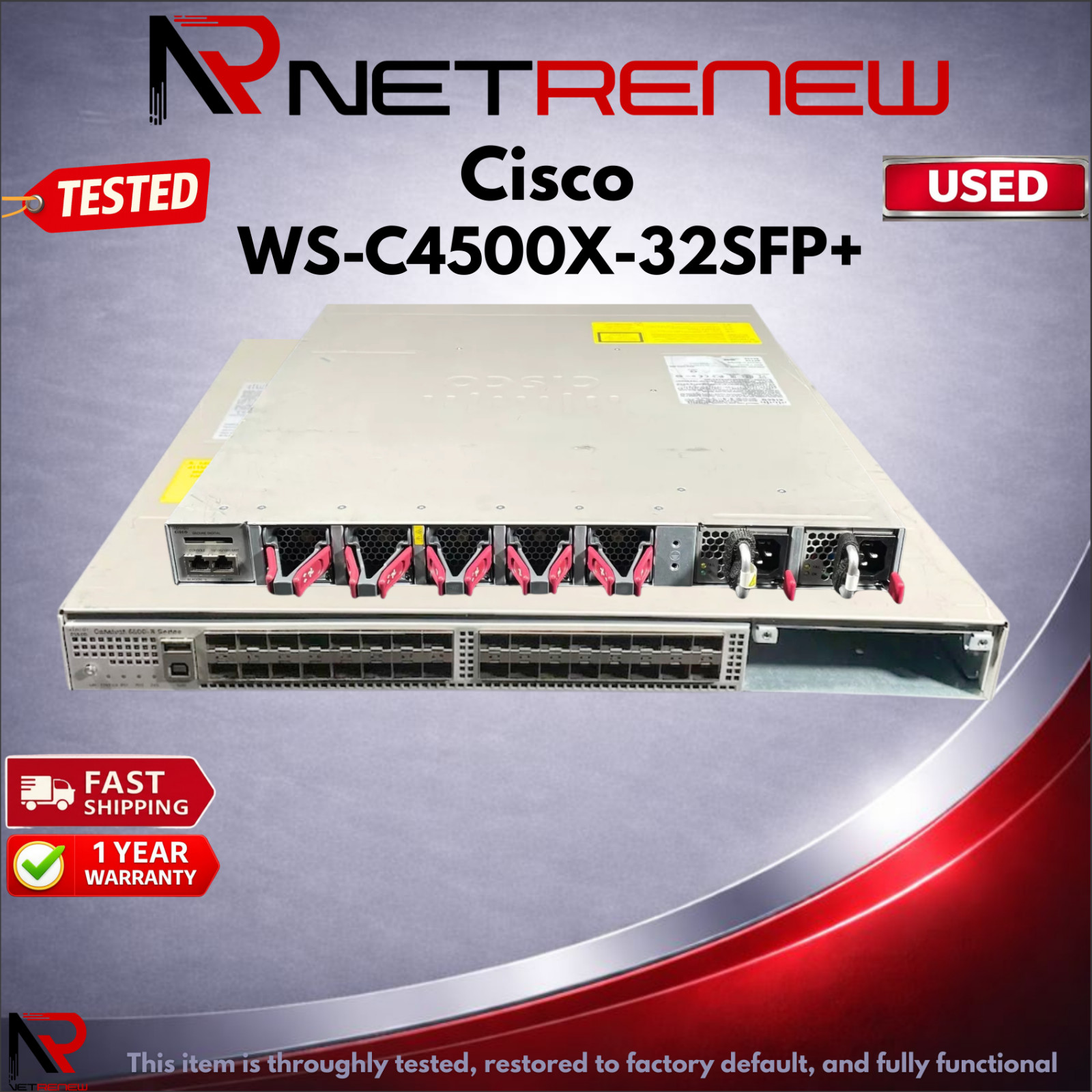 Cisco Catalyst WS-C4500X-32SFP+ 32-Port 10G SFP+ Managed Switch