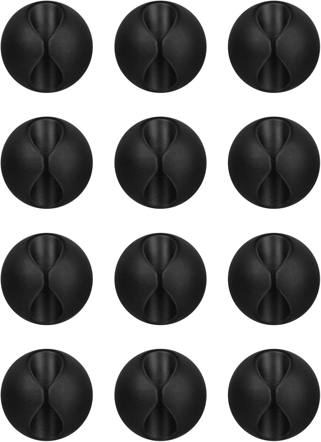 New 12 Pack Black Adhesive Cable Clips Cord Organizer Wire Management Holders