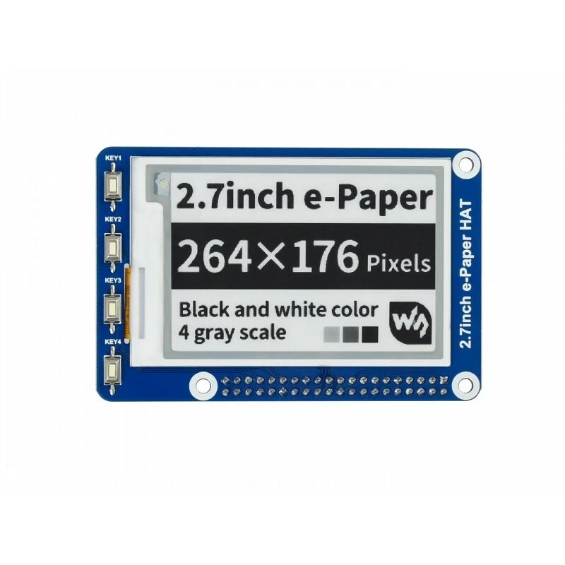 Waveshare 2.7inch e-Paper HAT E-Ink Display HAT SPI for Raspberry Pi, Box of 10