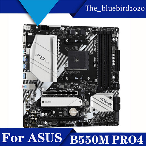 For Asrock B550M PRO4 AMD B550 AM4 Micro-ATX DDR4 VGA  DP Motherboard Tested