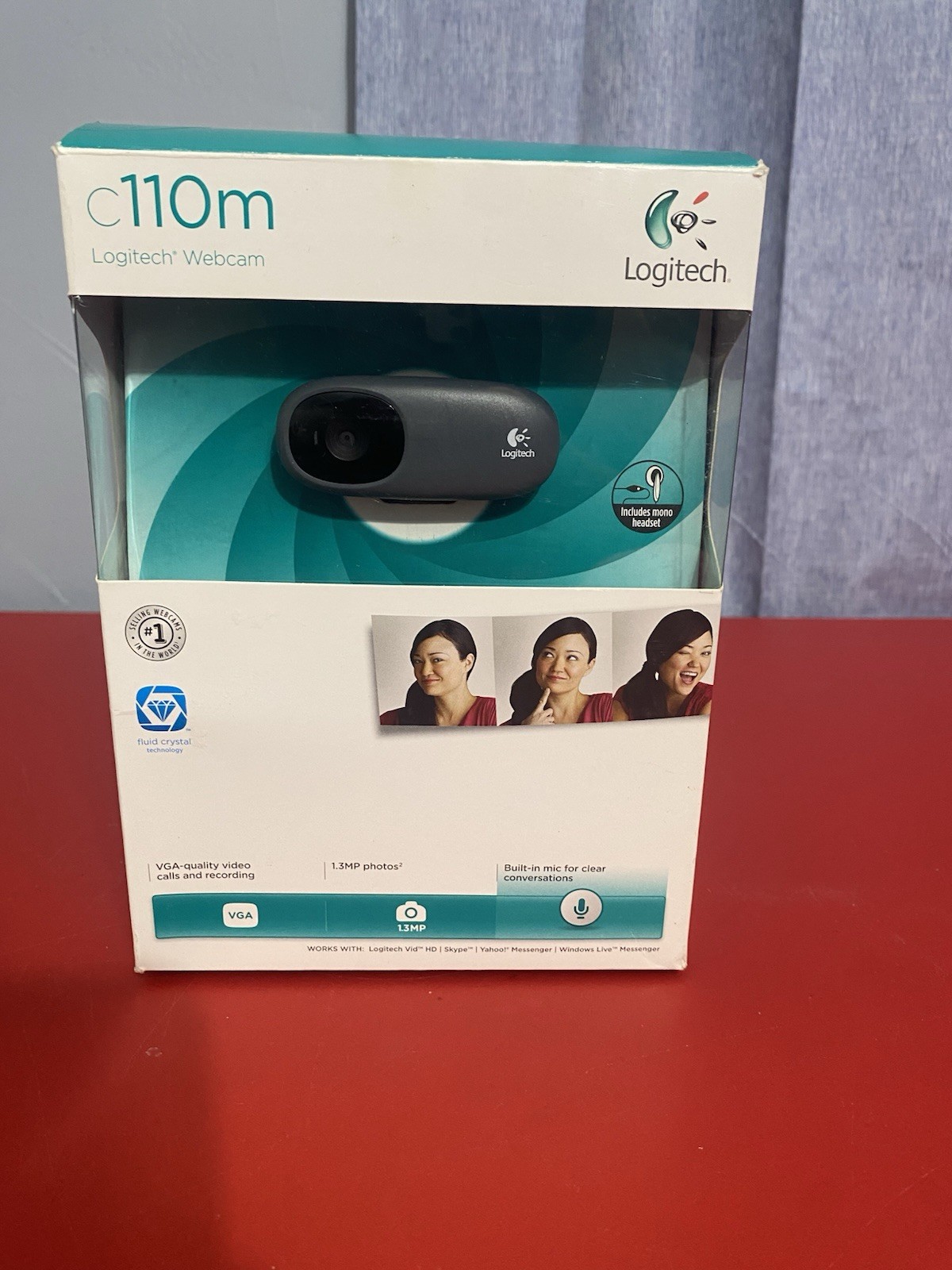 Logitech C110m Webcam – 1.3MP Photos, Built-in Mic, Plug & Play – New in Box
