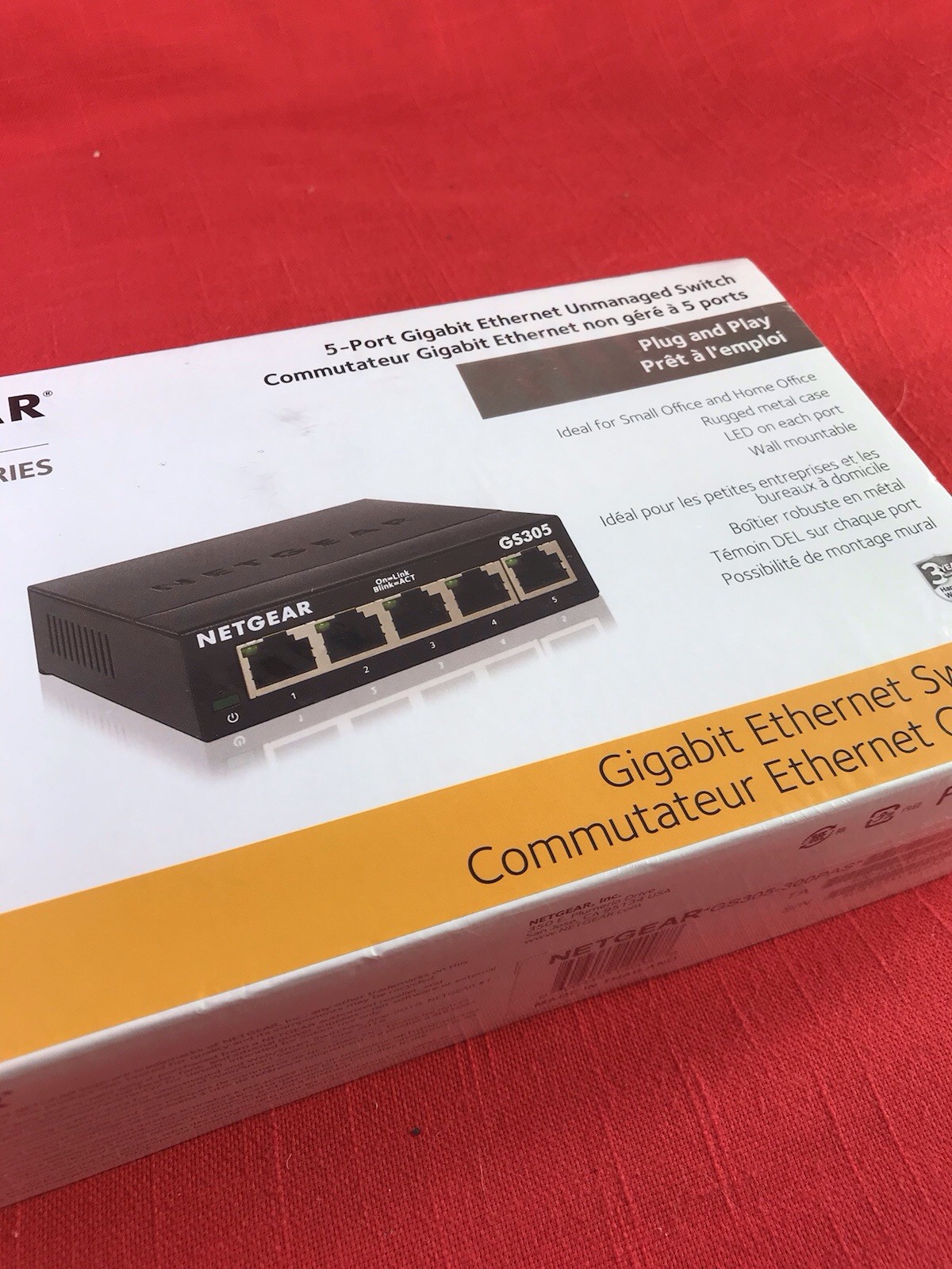 NETGEAR 300 Series Switch GS 305 5-PORTS Gigabit Ethernet NIB