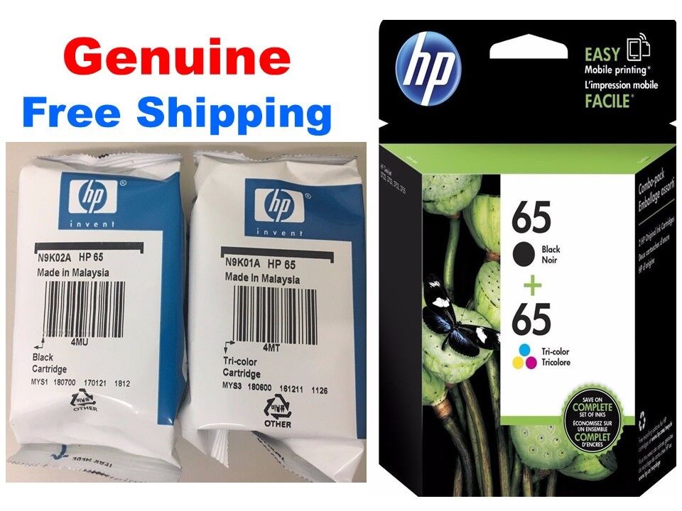 Genuine HP 65 Ink Cartridge Combo Pack for HP 2622 3752 3755 3722 printer-NEW   