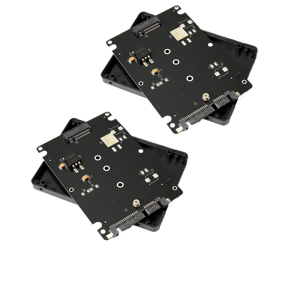 2PCS M2 NGFF SSD to 2.5" SATA Enclosure Converter Internal/External Adapter M.2