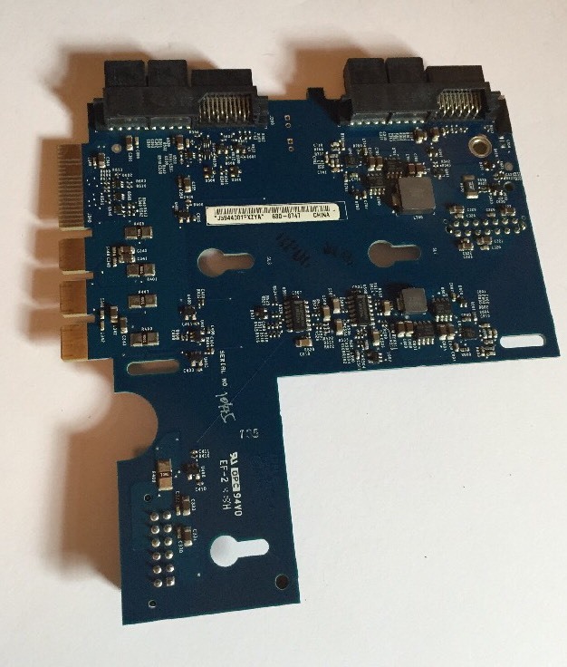Apple Xserve Intel Power Backplane 630-8747 PCB board w plastic cover on back pr