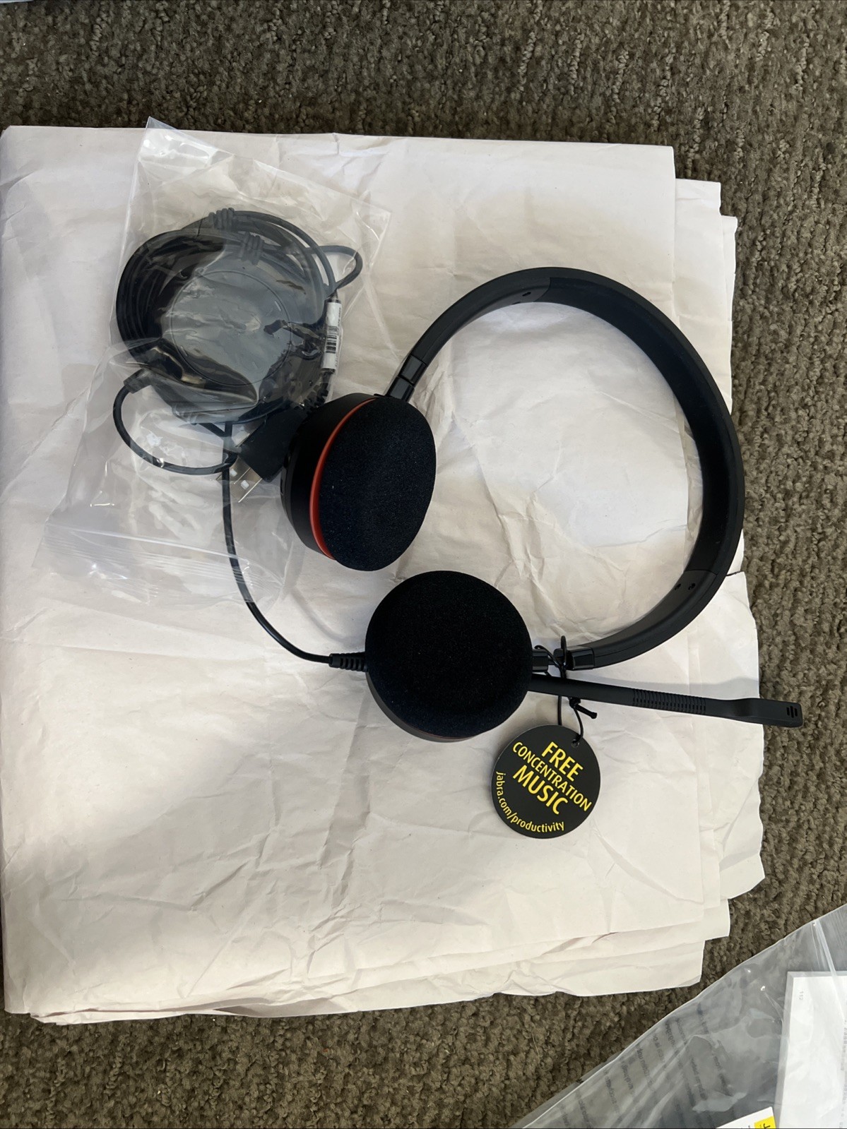 Jabra Evolve 20 Stereo UC USB Wired Headset Model HSC016 4999-829-209 NEW SEALED