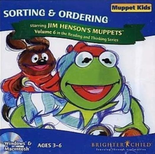 Muppet Babies: Sorting And Ordering PC CD children learn basics Kermit Piggy etc