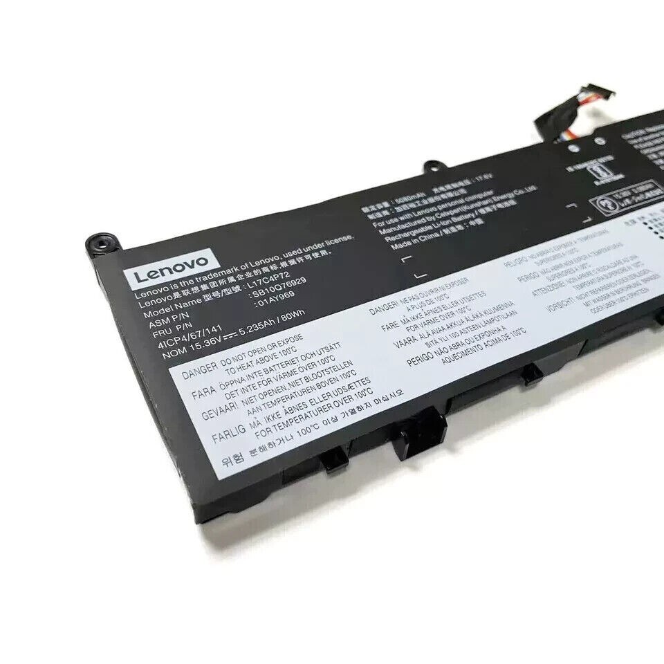 Genuine 01AY969 L17C4P72 L17M4P72 Battery for ThinkPad P1 X1 Extreme 1st 2nd Gen