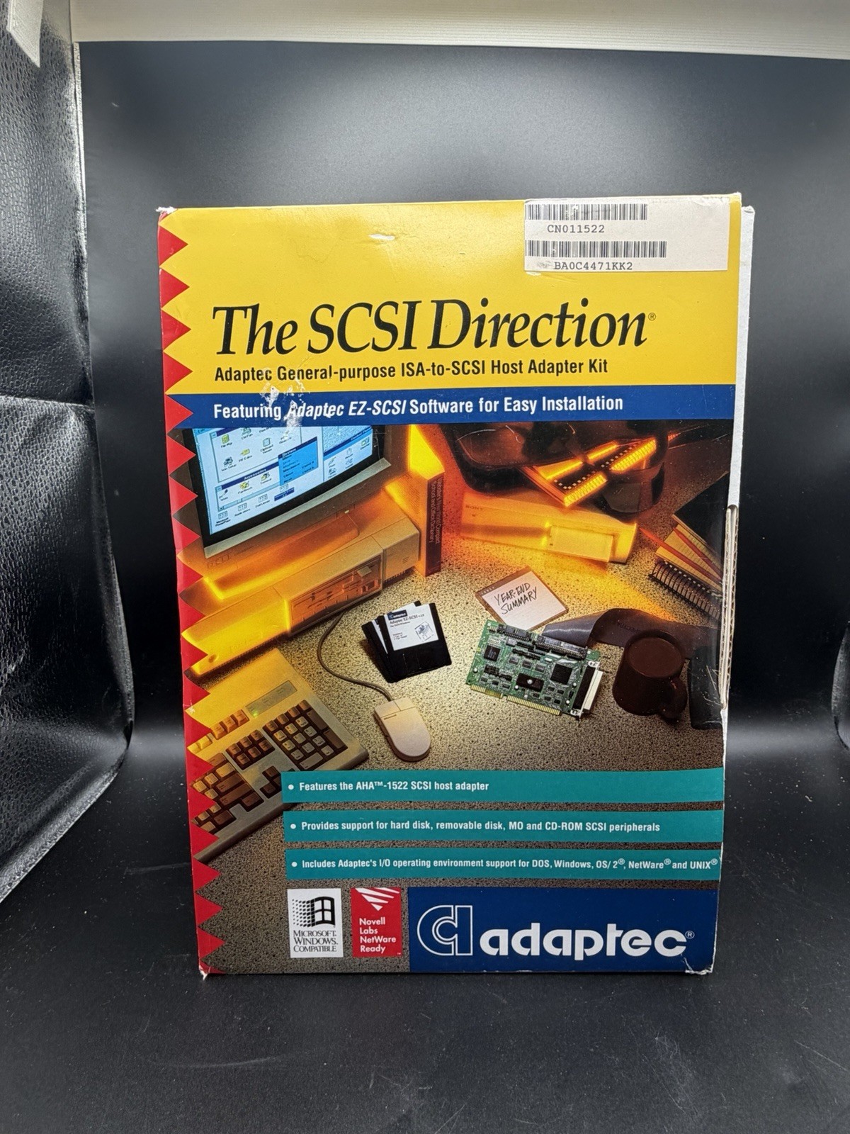 Vintage Adaptec AHA-1522A SCSI Host Adapter Kit ISA NEW SEALED NOS