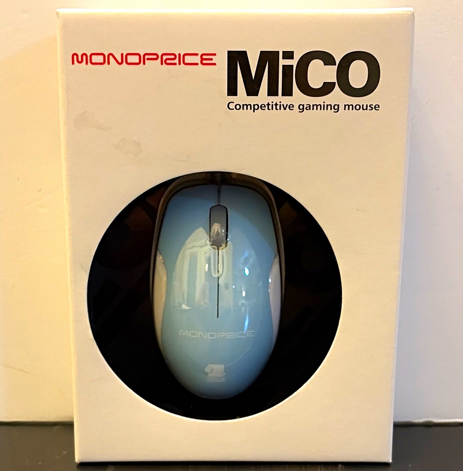 Monoprice MiCO Wired USB Optical Gaming Mouse 1600 DPI 3-Button Blue PID10231
