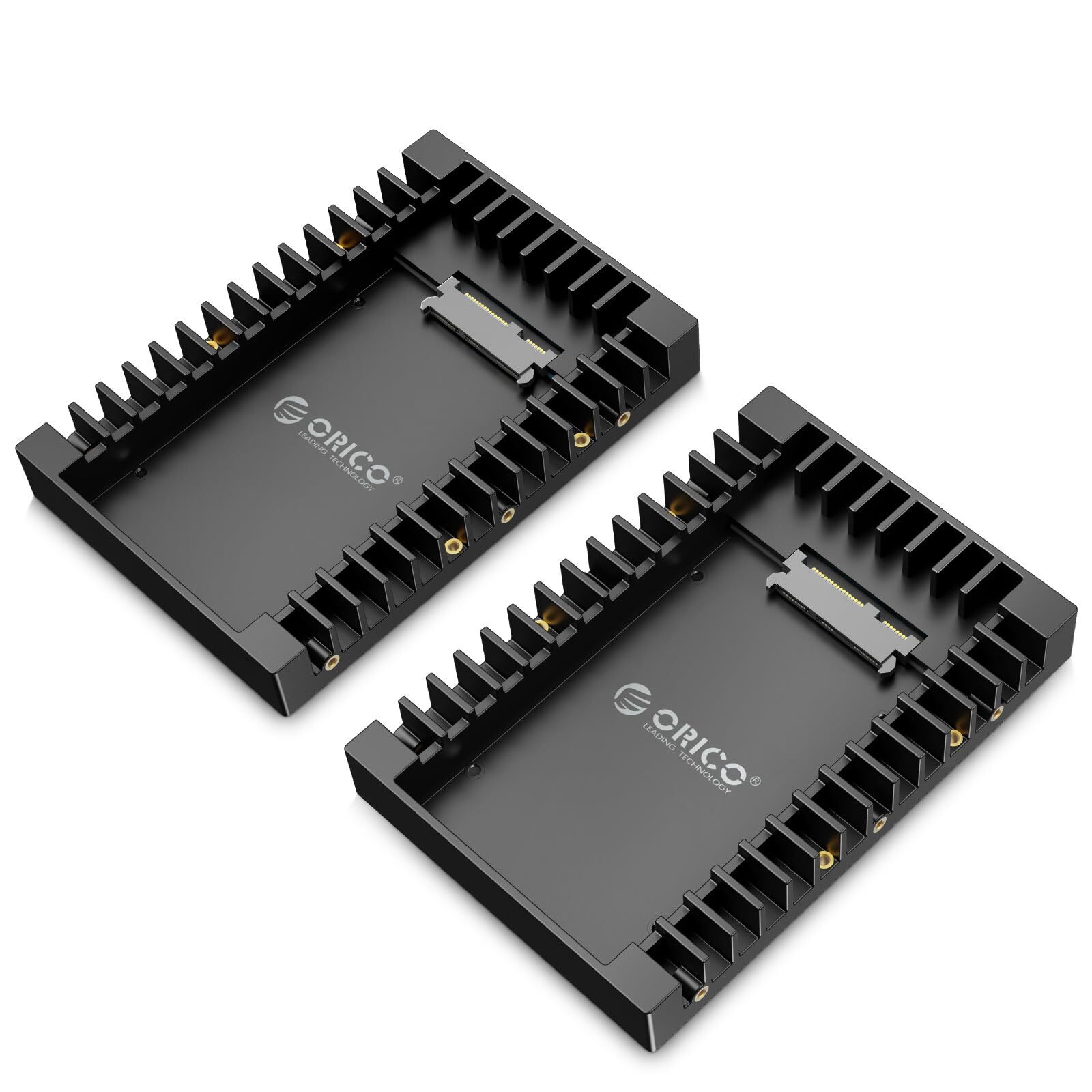 2Packs 2.5 SSD SATA to 3.5 Hard Drive Adapter Internal Drive Bay Converter Mo...