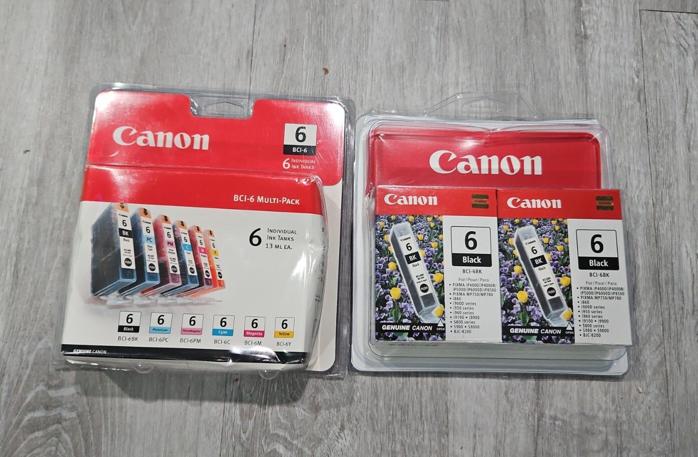 Canon BCI-6 6 Color Multi Pack Compatible for Canon + EXTRA PACKAGE  OF BLACK 