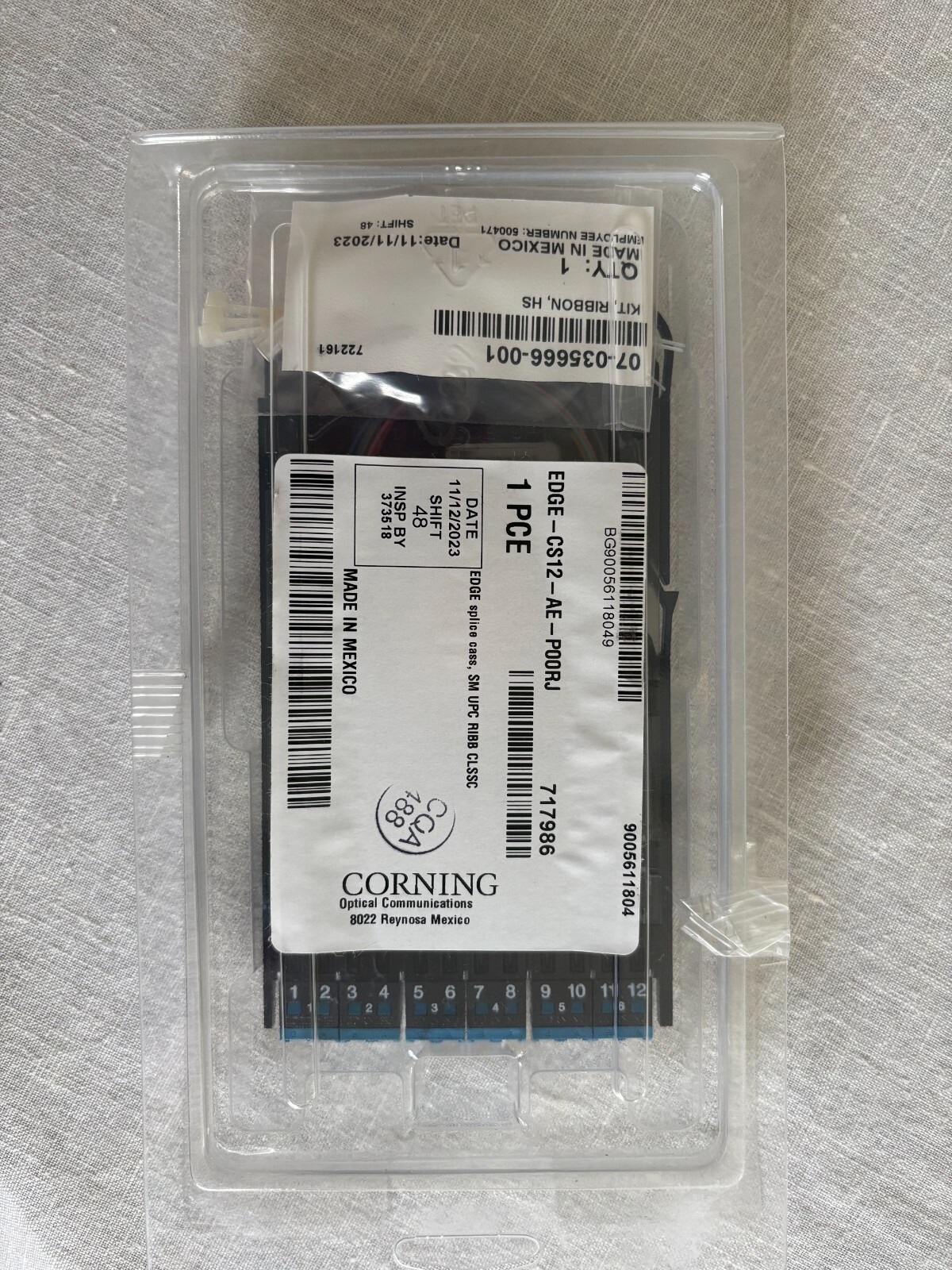 Corning EDGE-CS12-AE-P00RJ EDGE Splice Cassette