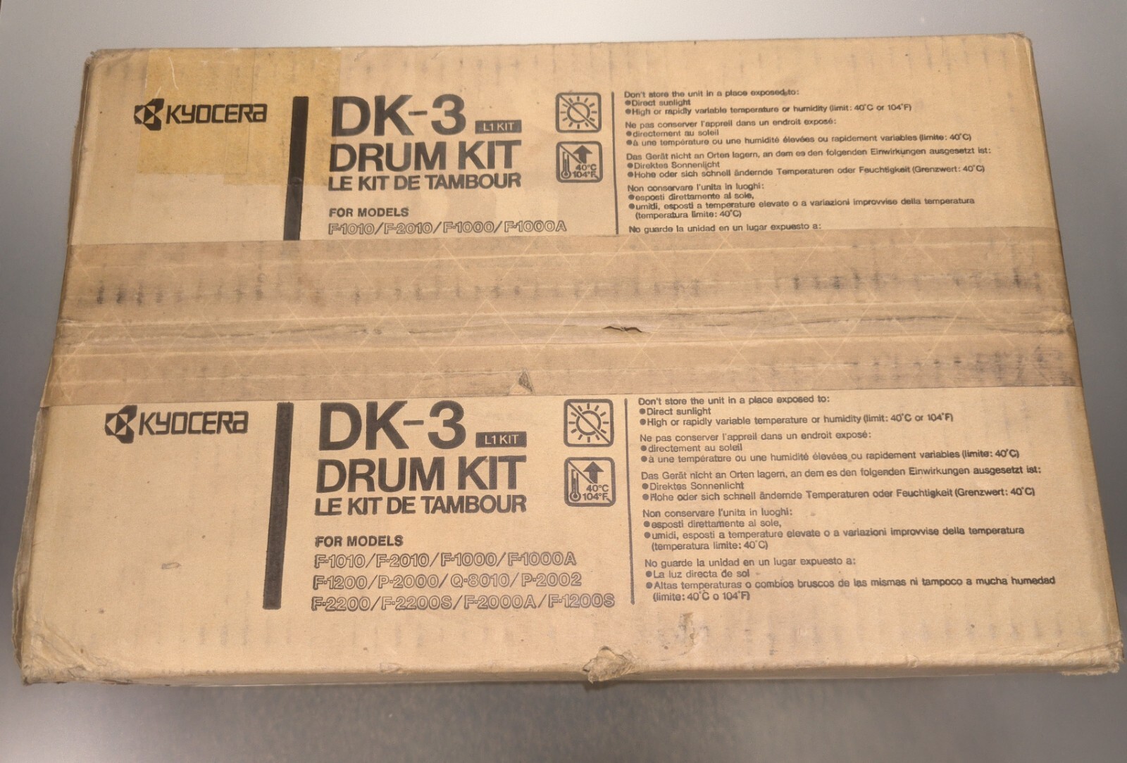 Lot of 2 Kyocera DK-3 Black Drum Units DK0003 Industrial Surplus