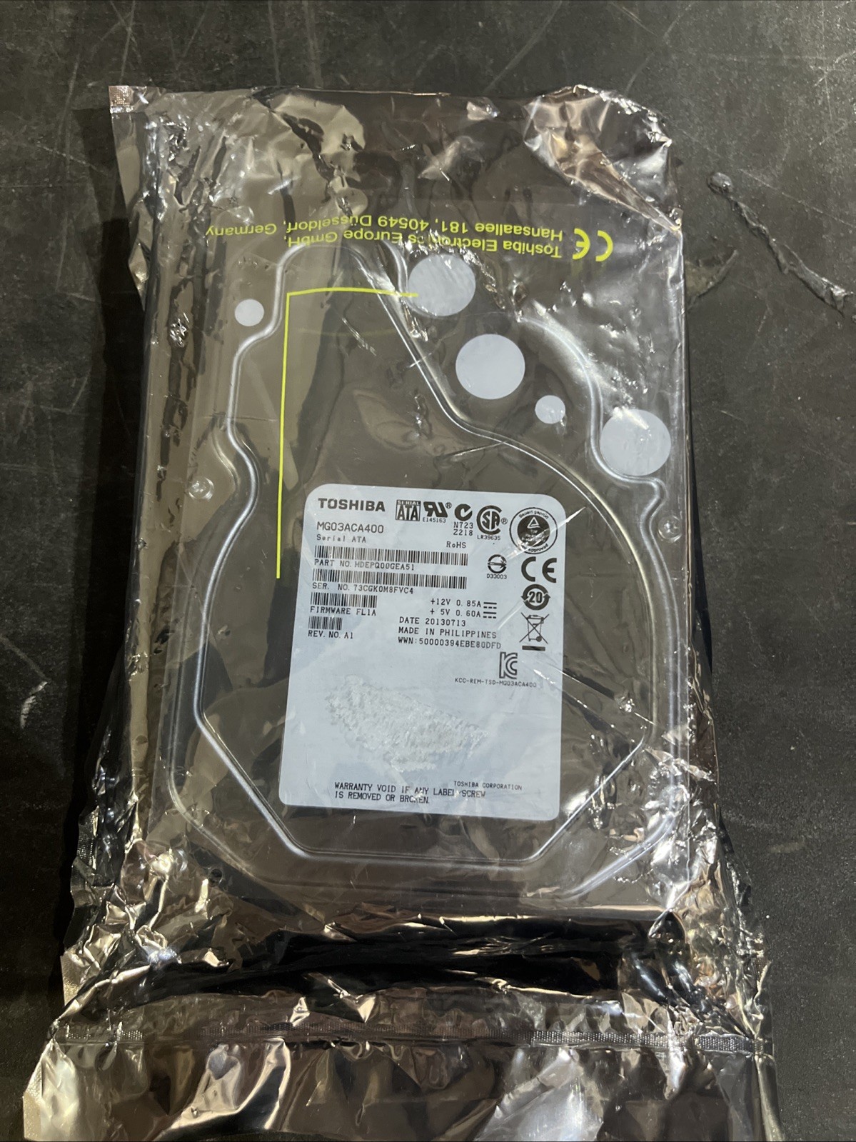 TOSHIBA 4TB MG03ACA400 72000 RPM SATA 3.5" DESKTOP HDD HARD DRIVE FOR DELL