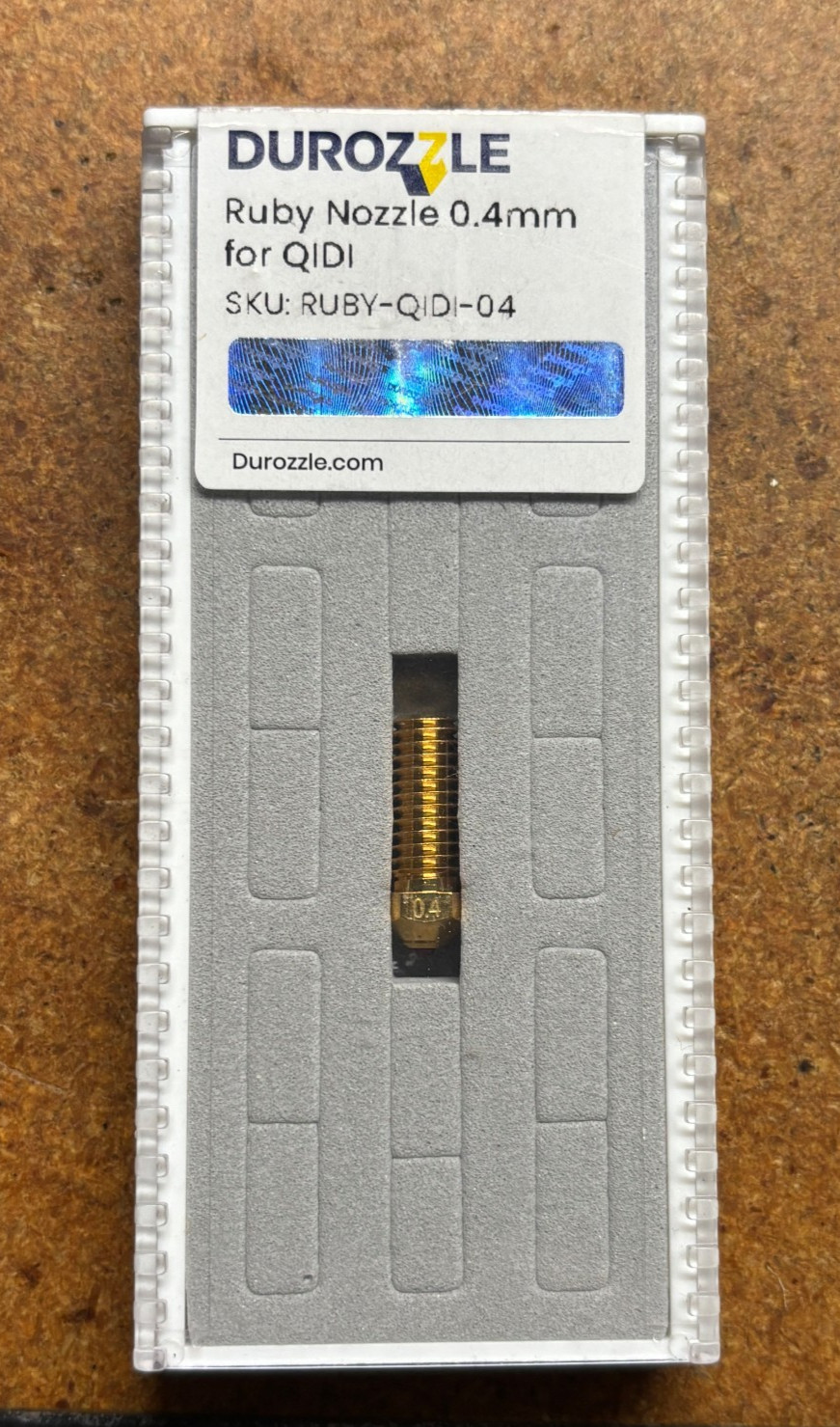 NOS NEW sealed DUROZZLE RUBY 3D Printer 0.4mm Replacement NOZZLE QIDI