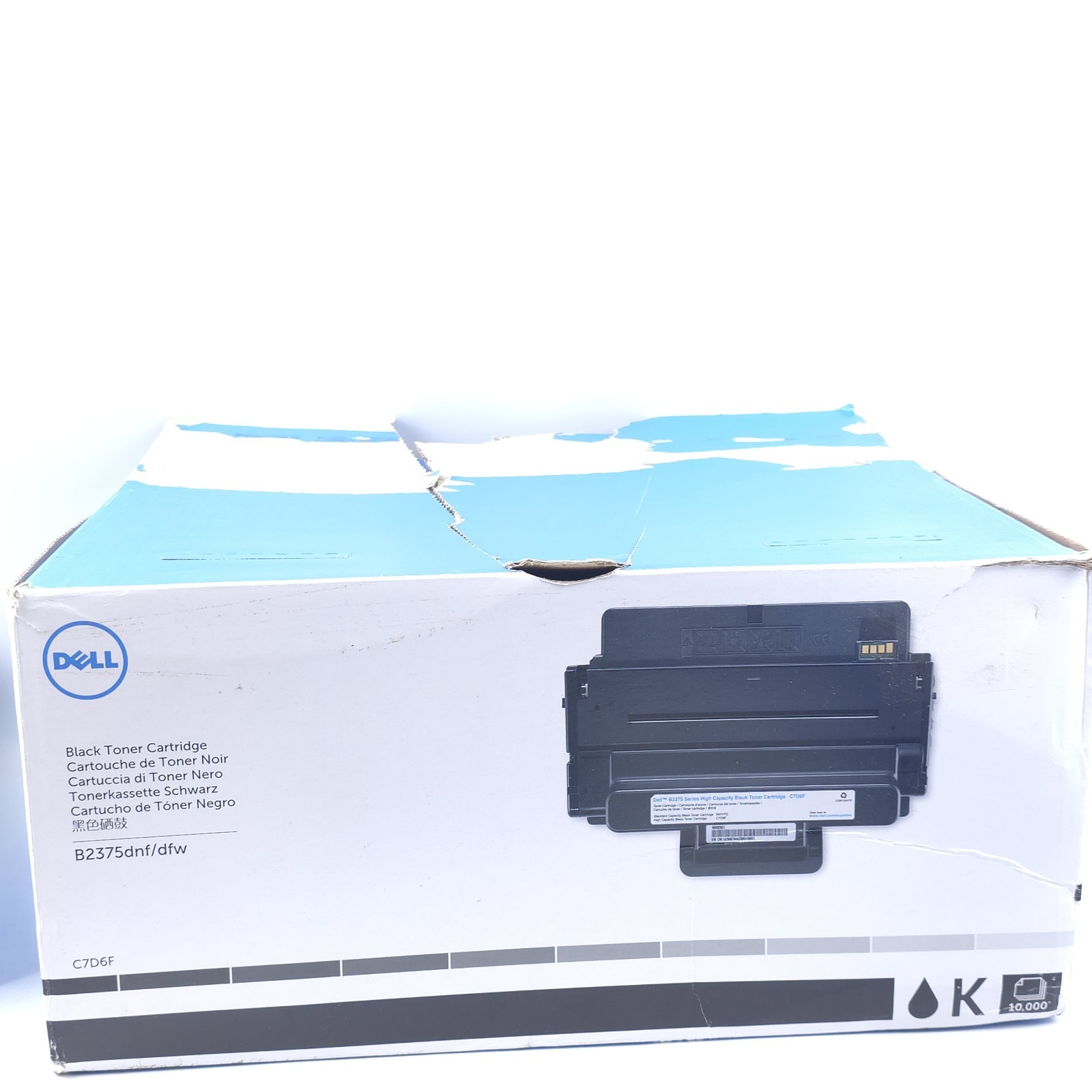 Dell C7D6F Black Toner Cartridge High Yield B2375dnf/B2375dfw Genuine OEM - NEW