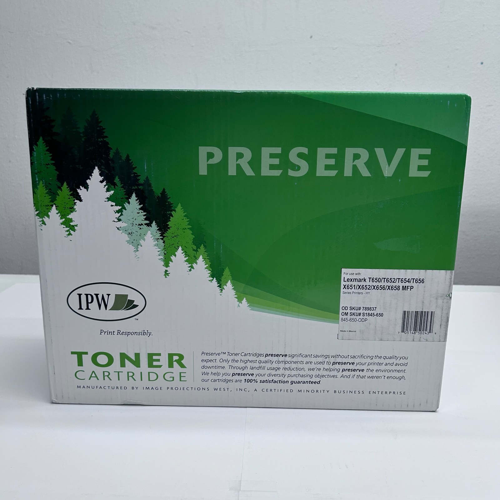 IPW Preserve 845-650-ODP Lexmark Reman. Toner Cartridge