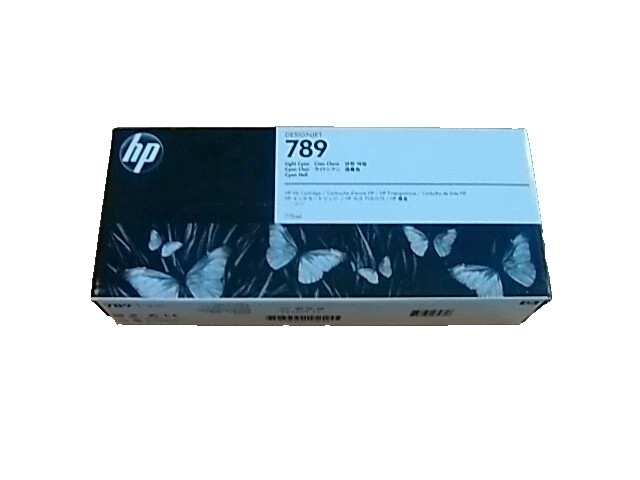 New GENUINE HP 789 Lt CYAN LATEX CARTRIDGE CH619A  L25500 NEW SEALED  DEC 2019