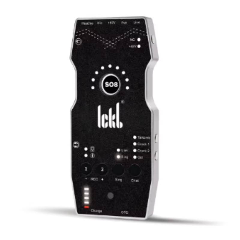 ICKB SO8 6th Gen Digital OTG Live Sound Card EQ Audio Mixer Singing