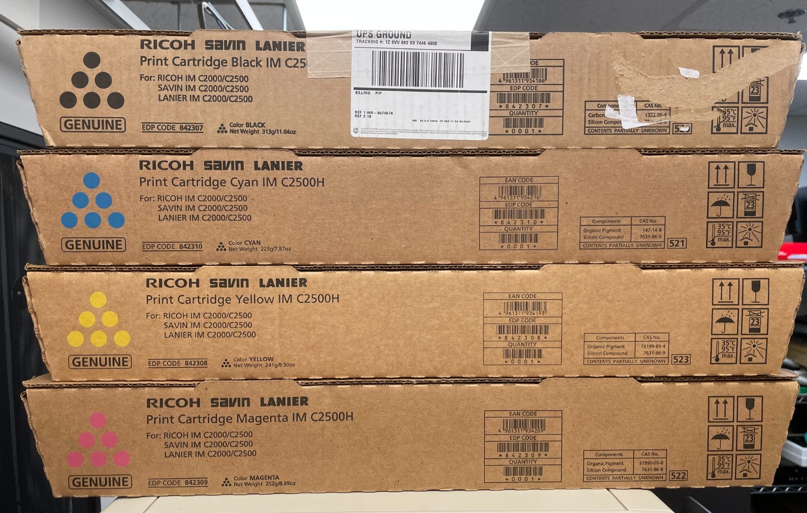 Genuine Ricoh IM C2500H Toner Set CMYK 842307 842308 842309 842310 OEM