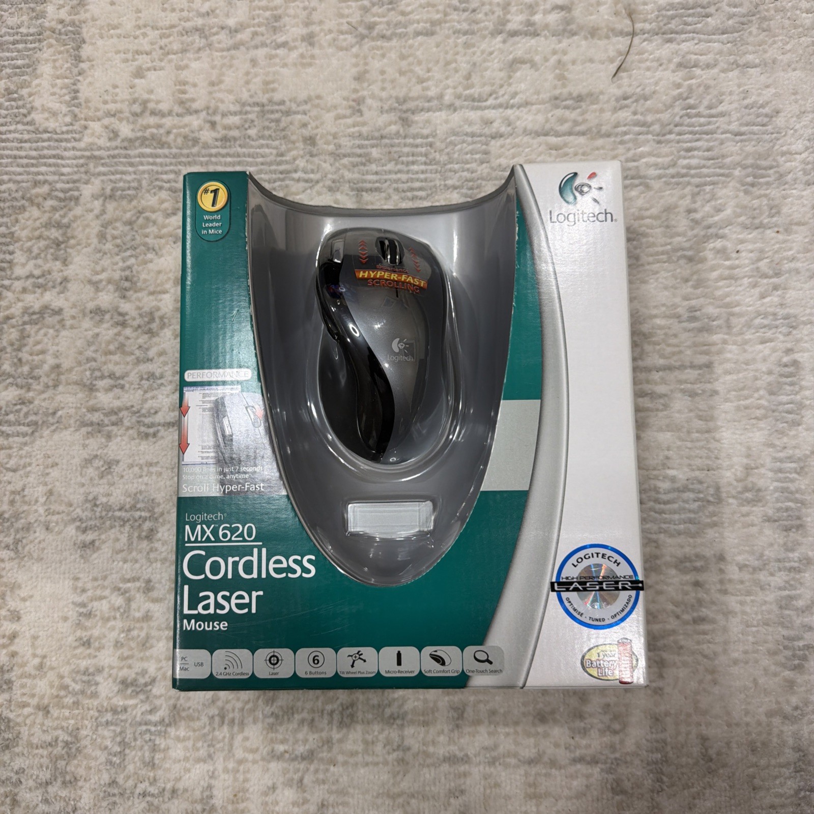 New Logitech MX 620 Cordless Laser Mouse
