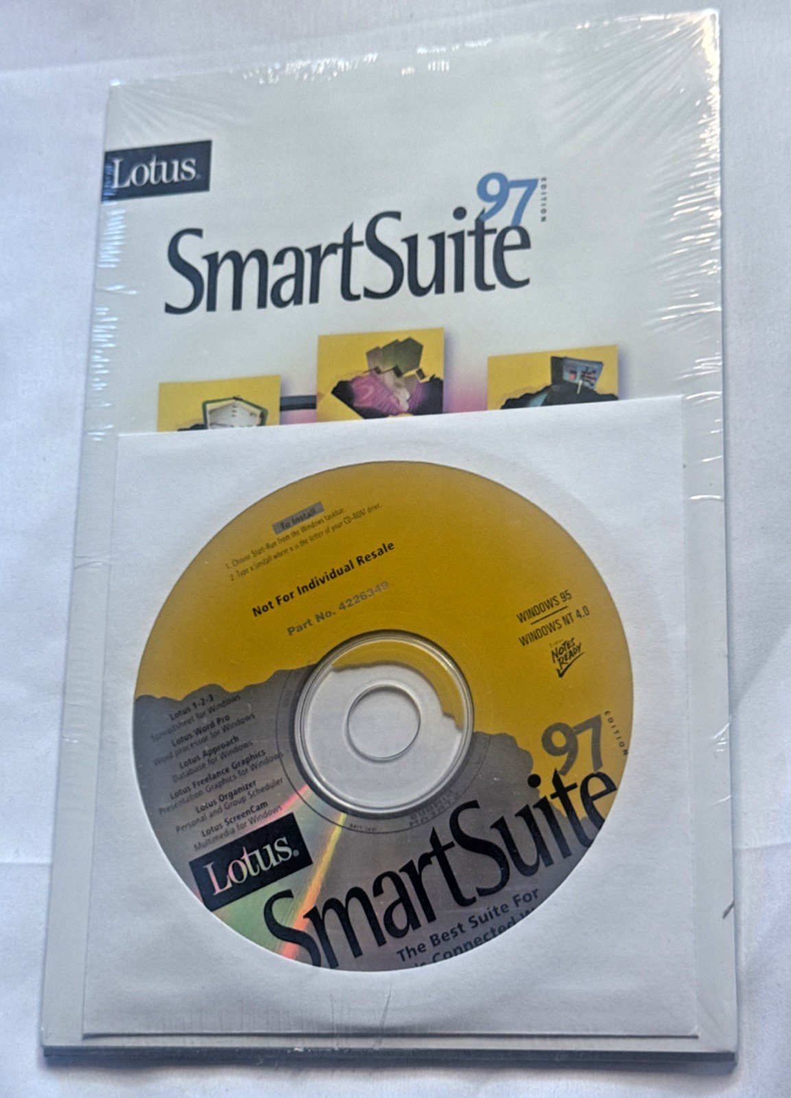 Lotus SmartSuite 97 Word Pro /1 2 3/Approach/Freelance/Organizer Vintage  SEALED