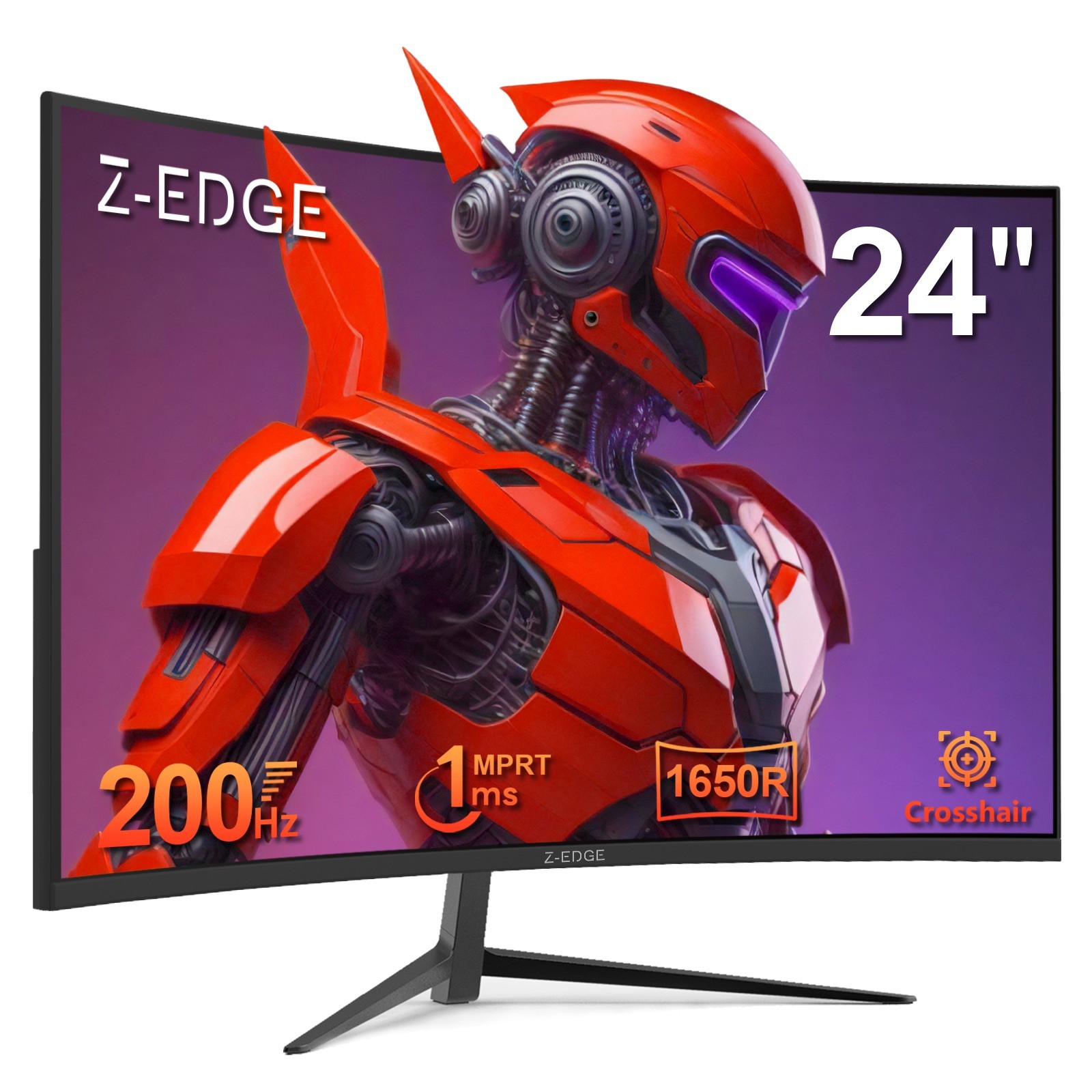 Z-EDGE UG24 24" 1080P FHD 200Hz 1ms Curved Gaming Monitor, FreeSync, HDMI, DP
