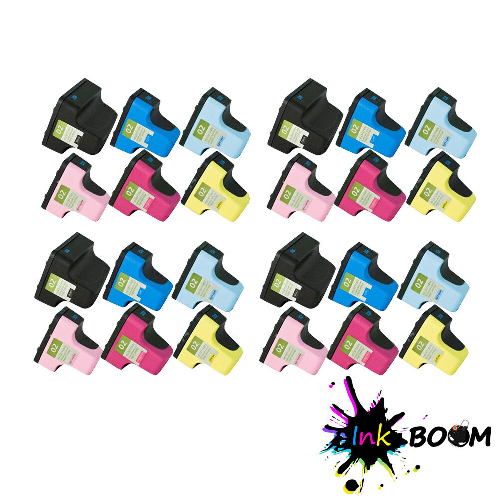 24 Ink Cartridges replace for HP 02XL Photosmart 3210xi 3213 D7155 D7160 D7345
