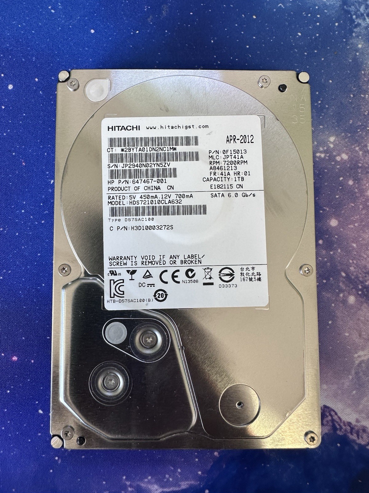 Hitachi 1TB HDS721010CLA332 SATA 3.5 Hard Drive