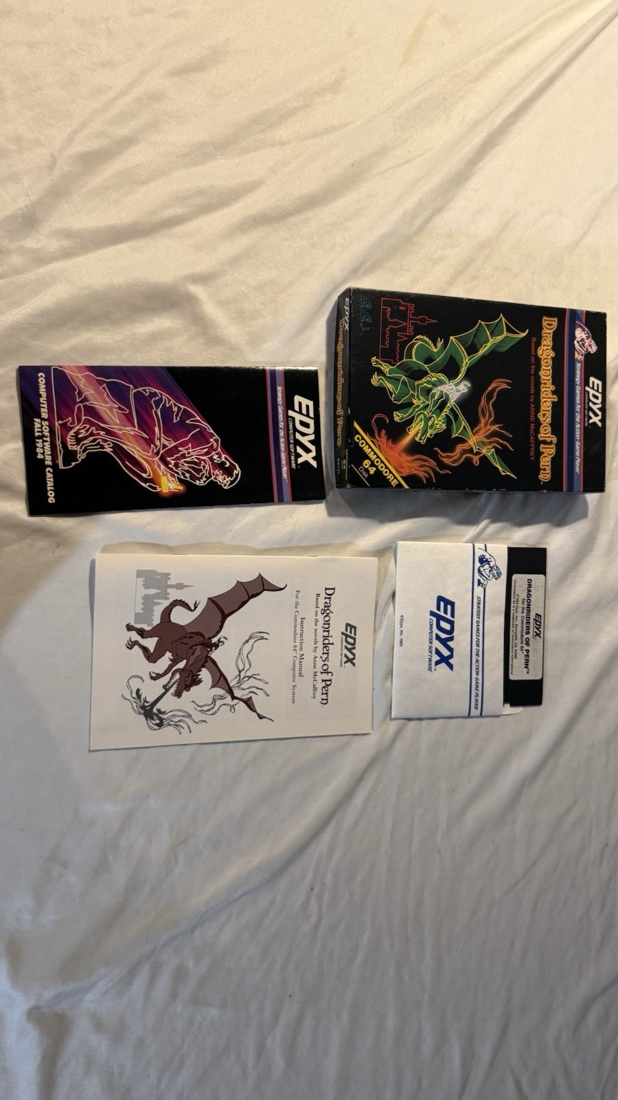 Dragonriders Of Pern Commodore 64 Floppy disk Game Working Great See Pics Epyx