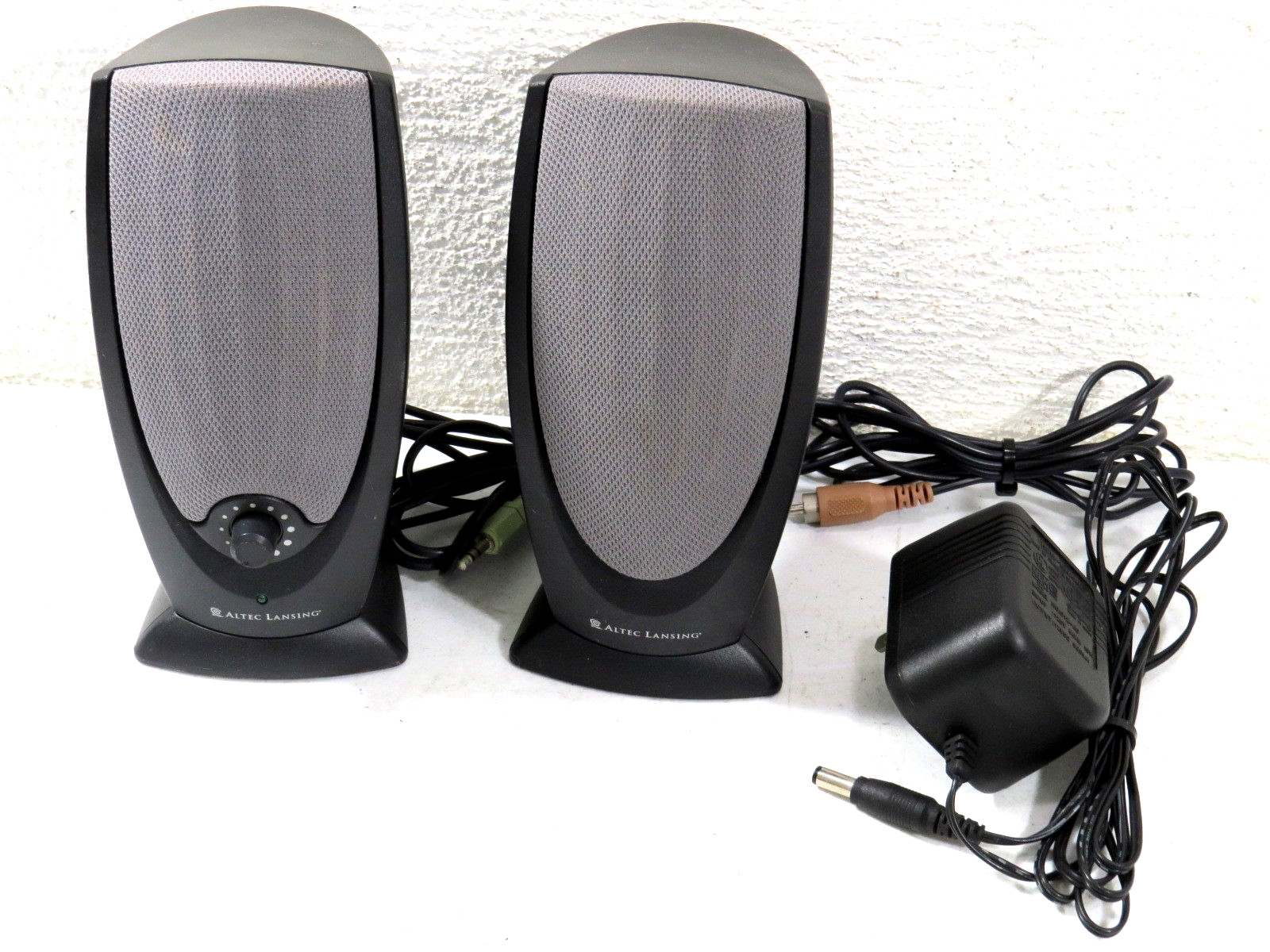Altec Lansing Computer Speaker Pair Rev A00 Wired Stereo Sound System