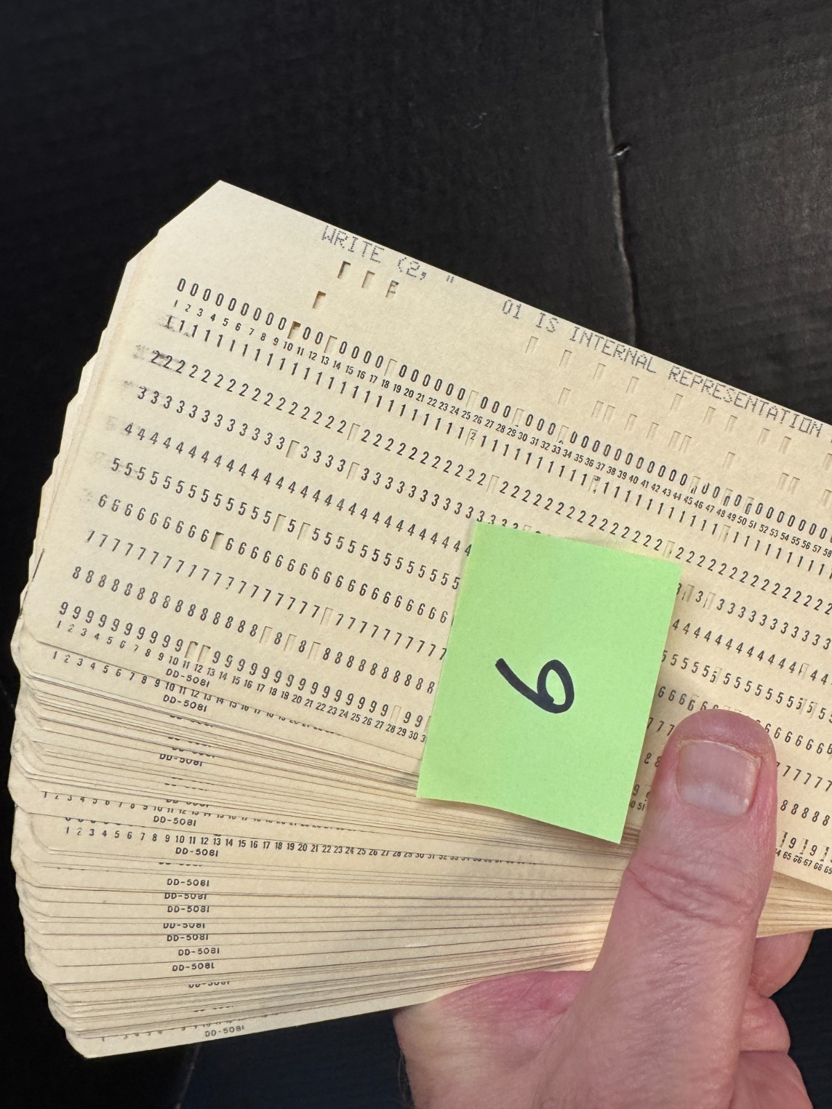 Vintage Computer Program Punch Card Lot 5081 Mainframe - PC6