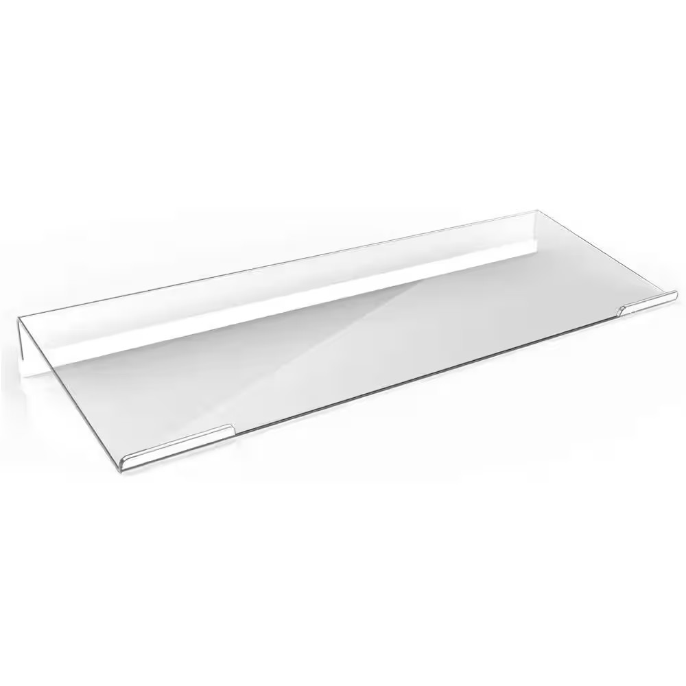 Clear Acrylic Tilted Keyboard Holder Ergonomic Typing Stand with Silicone Anti-S