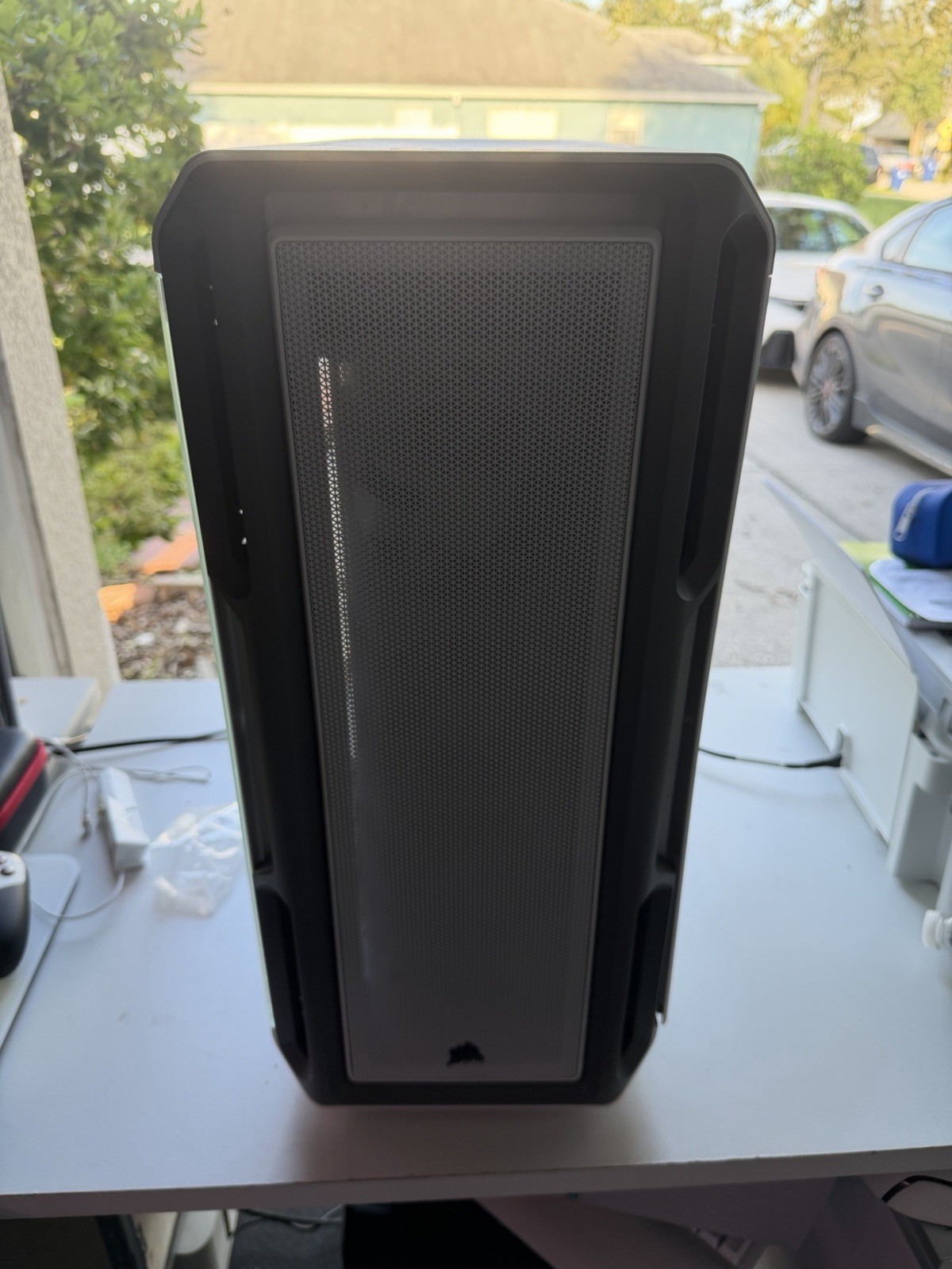 CORSAIR iCUE 5000T Mid Tower Case - White Along With LX120 RGB White Fans, Etc.