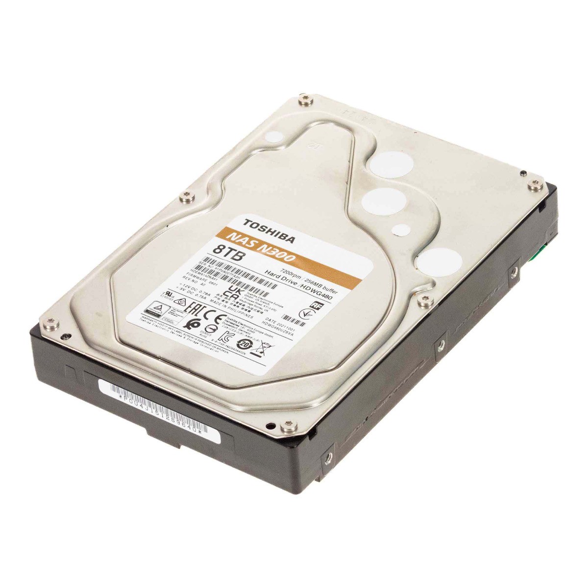 HARD DRIVE TOSHIBA NAS N300 HDWG480UZSV 8TB 7.2K 256MB SATA III 3.5''